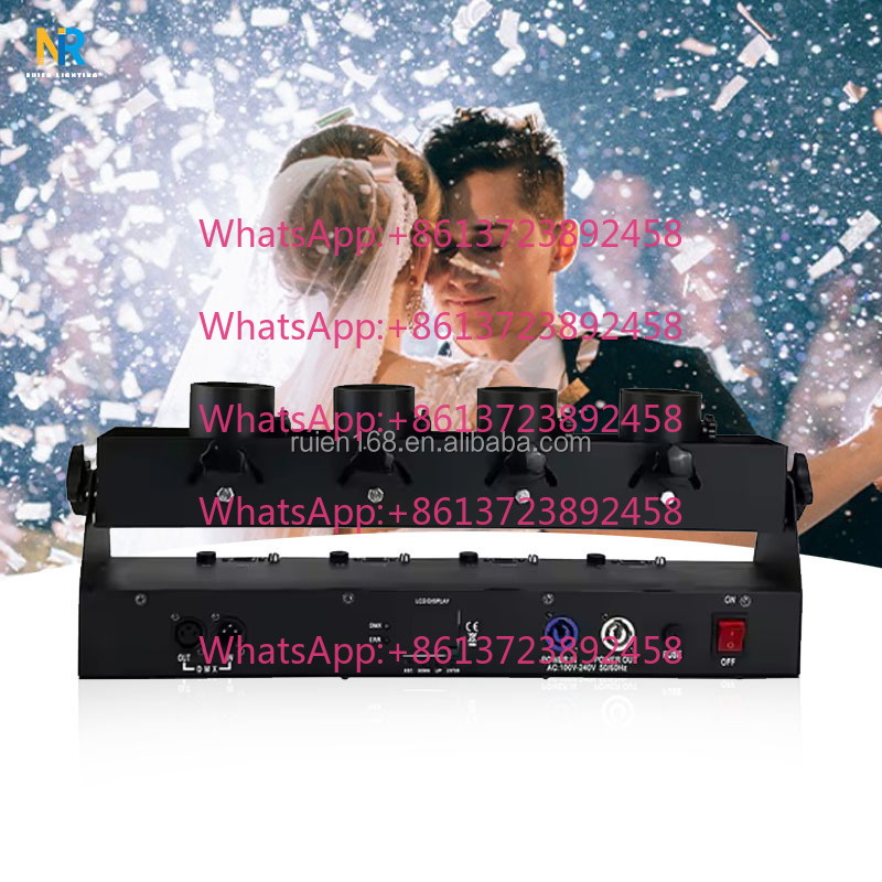 Confetti Cannon Tube - DMX 512 4구 콘페티 발사기, 무대용