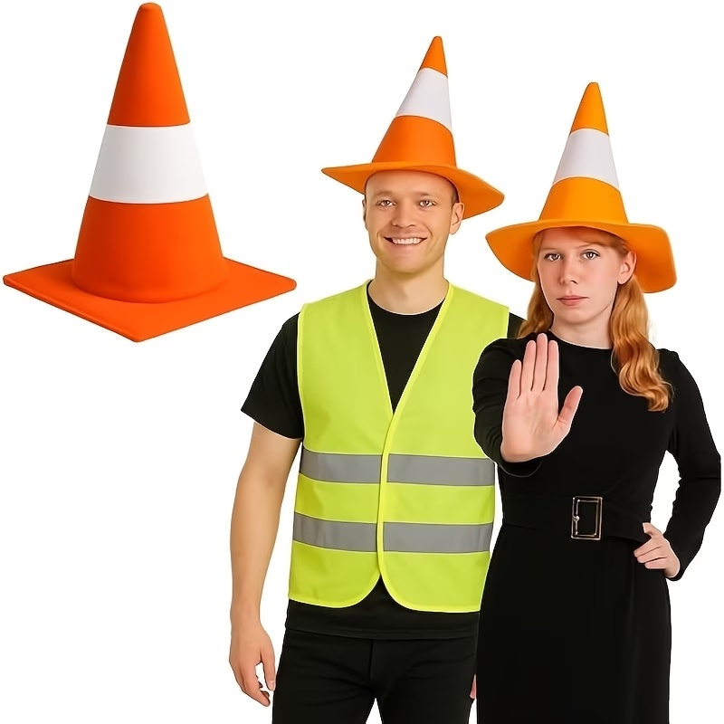 접이식 교통 콘 모양 모자 재미있는 무대 공연 의상 코 - Party Hat Cone 리뷰 및 가격