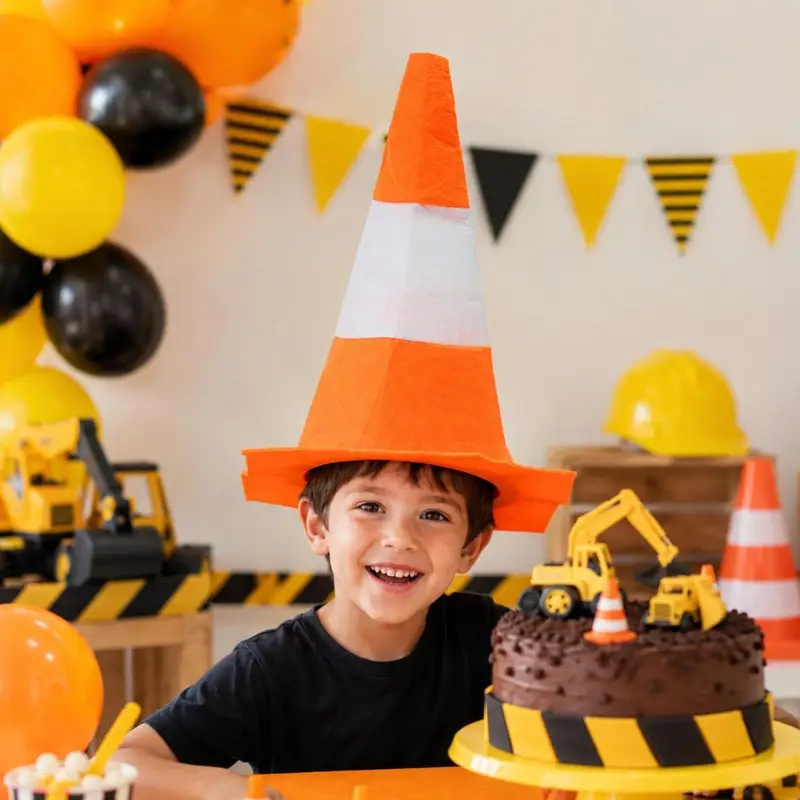 접이식 교통 콘 모양 모자 재미있는 무대 공연 의상 코 - Party Hat Cone 리뷰 및 가격