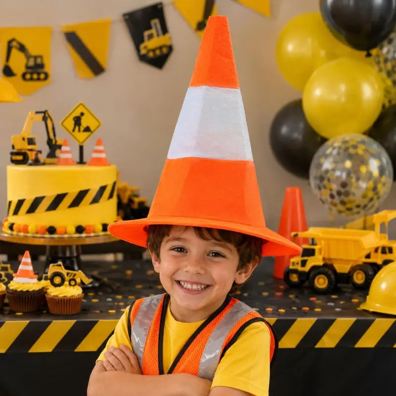 접이식 교통 콘 모양 모자 재미있는 무대 공연 의상 코 - Party Hat Cone 리뷰 및 가격