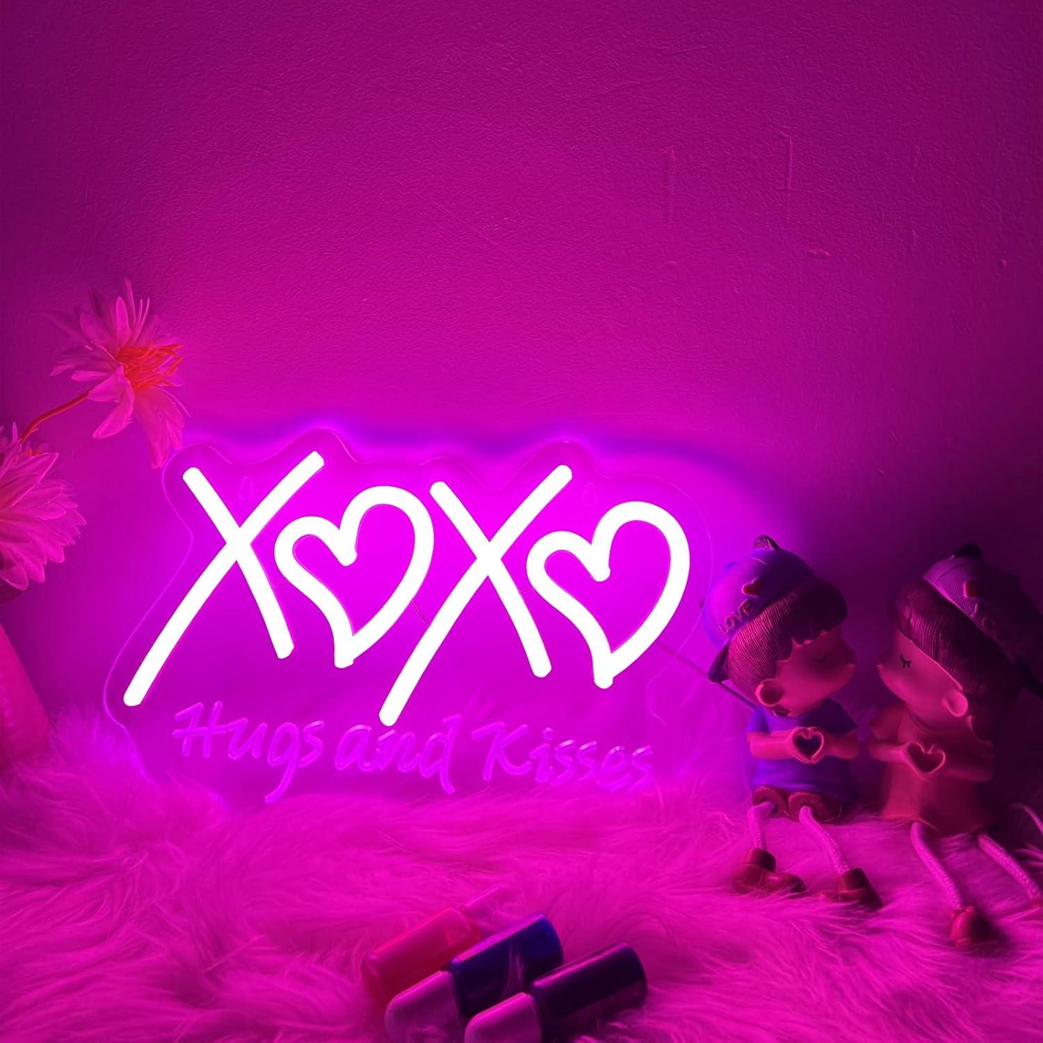 XOXO 네온사인, 포옹과 키스를 표현한 디자인, US - Neon Sign Party 리뷰 및 가격