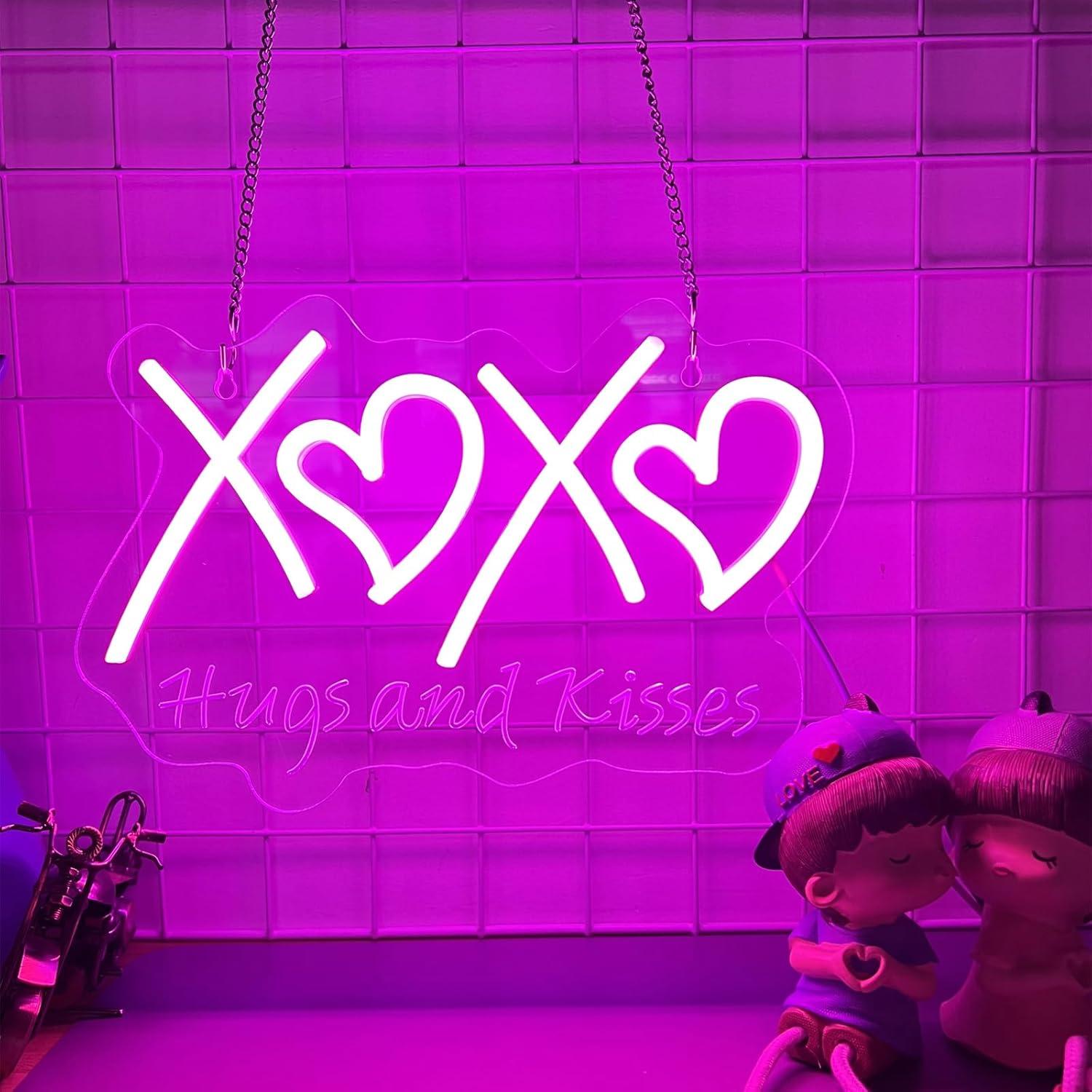 XOXO 네온사인, 포옹과 키스를 표현한 디자인, US - Neon Sign Party 리뷰 및 가격
