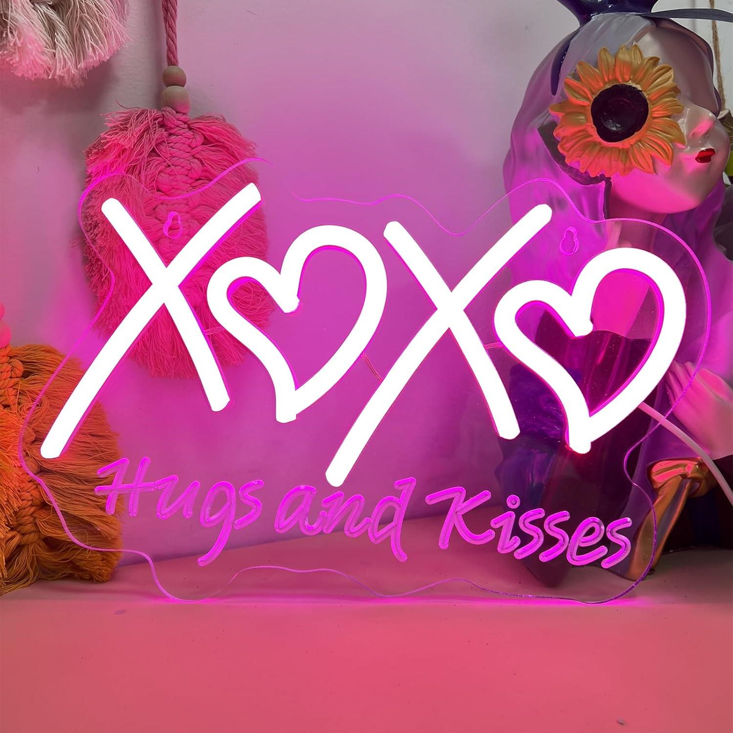 XOXO 네온사인, 포옹과 키스를 표현한 디자인, US - Neon Sign Party 리뷰 및 가격