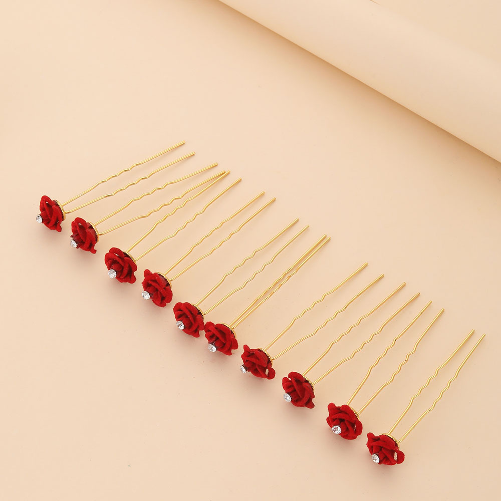 10Pcs 로즈 헤어 액세서리 웨딩 신부 머리핀 꽃 헤 - Event Suppliers 리뷰 및 가격