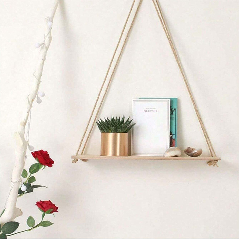나무 스윙 매달려 대마 밧줄 벽 선반 마운트 부동 홈  - Flower Wall Panel 리뷰 및 가격