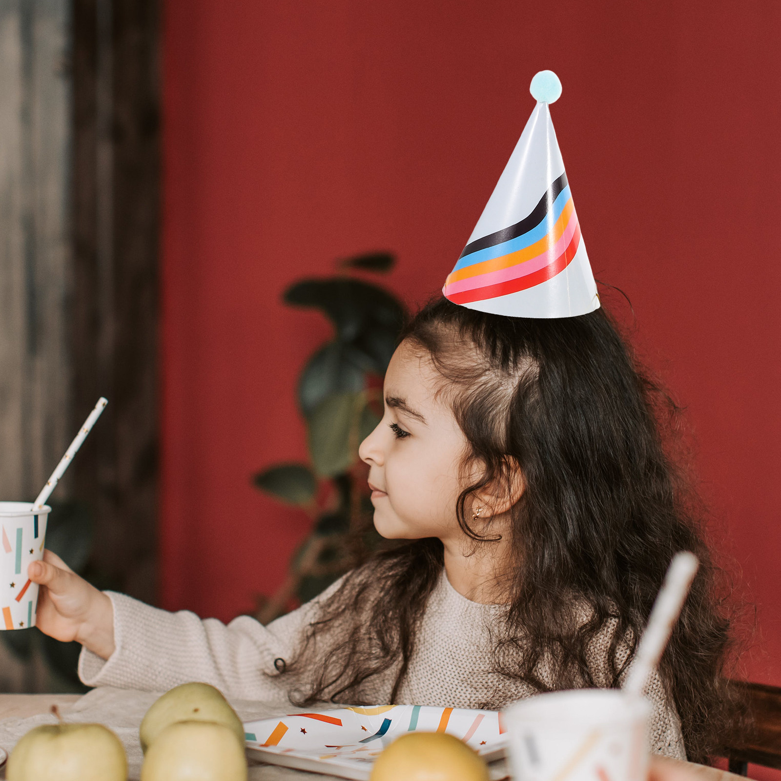 금박 장식이 들어간 종이 콘 모양의 생일 모자 3개 세 - Party Hat Cone 리뷰 및 가격