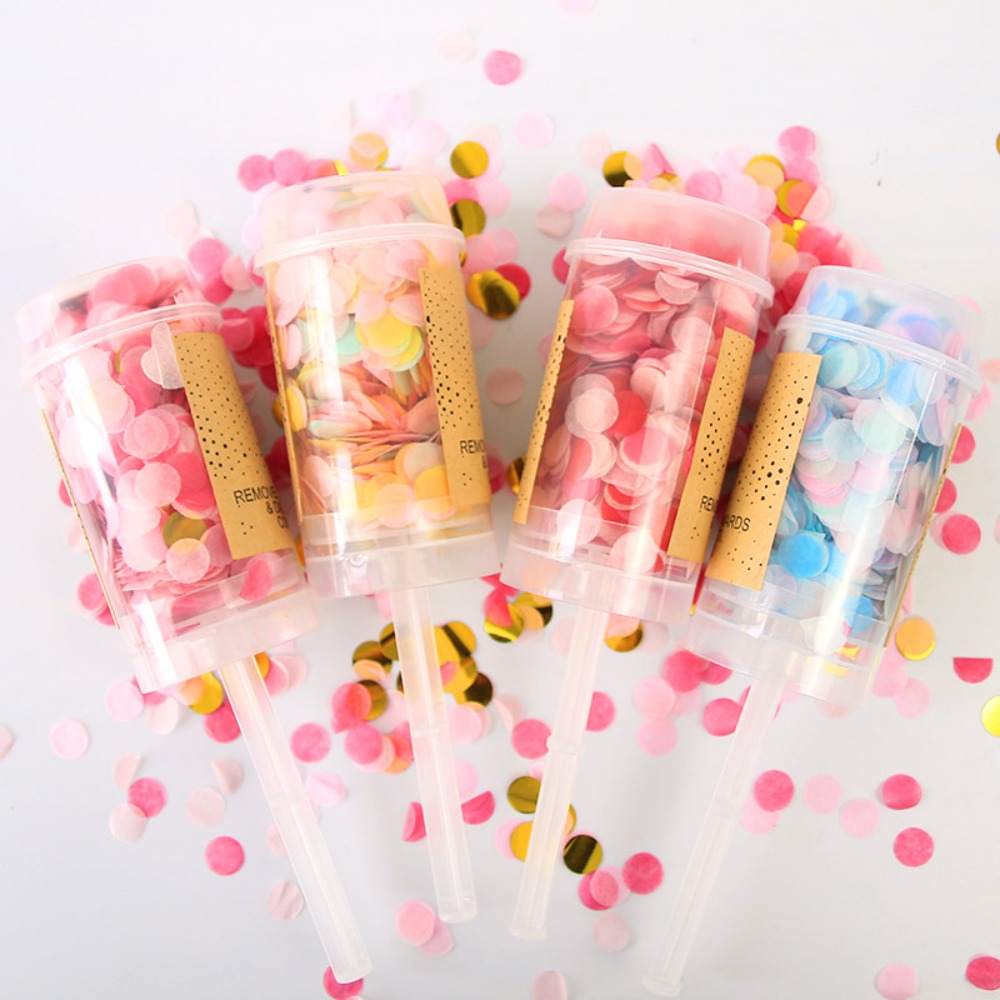 화려한 파스텔 색상의 브라이덜 샤워, 기념일, 파티 용 - Confetti Cannon Tube 리뷰 및 가격