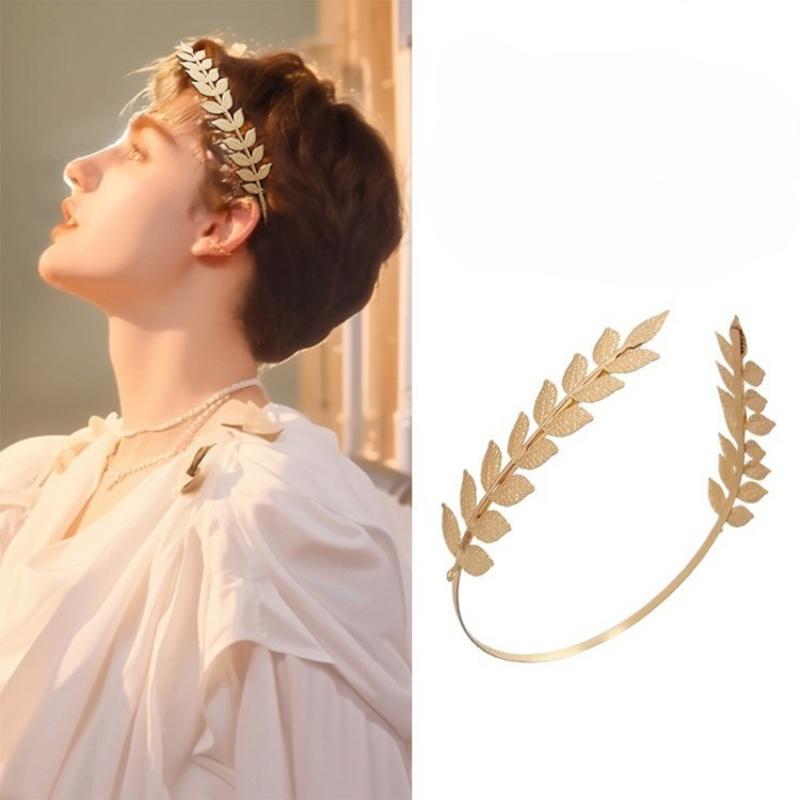 [B] 레트로 스타일의 금색 잎 모양 헤어밴드, 머리  - Event Suppliers 리뷰 및 가격